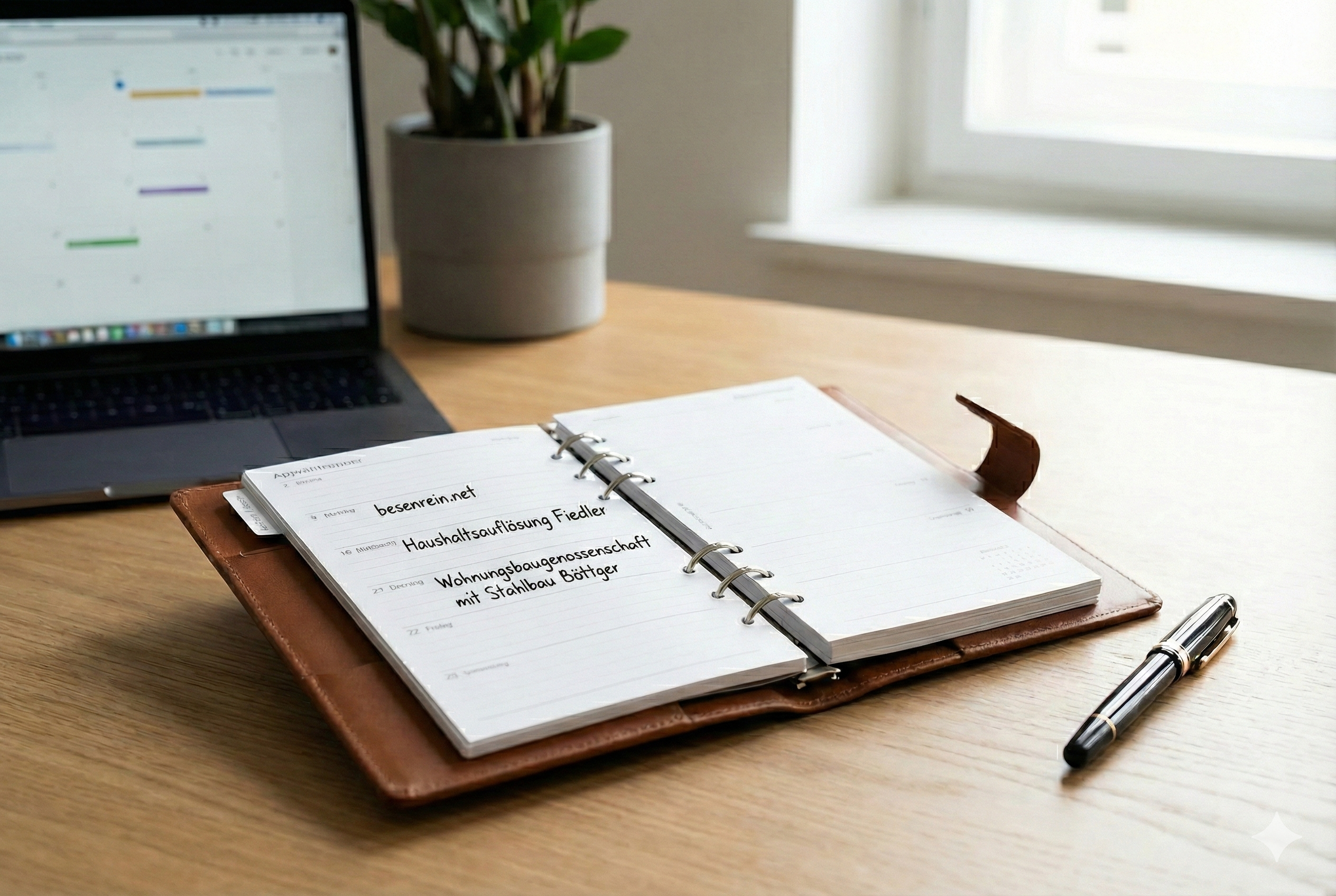 Haushaltsauflösung bei Familie Fiedler, Organisation und Terminplanung für einen reibungslosen Ablauf.