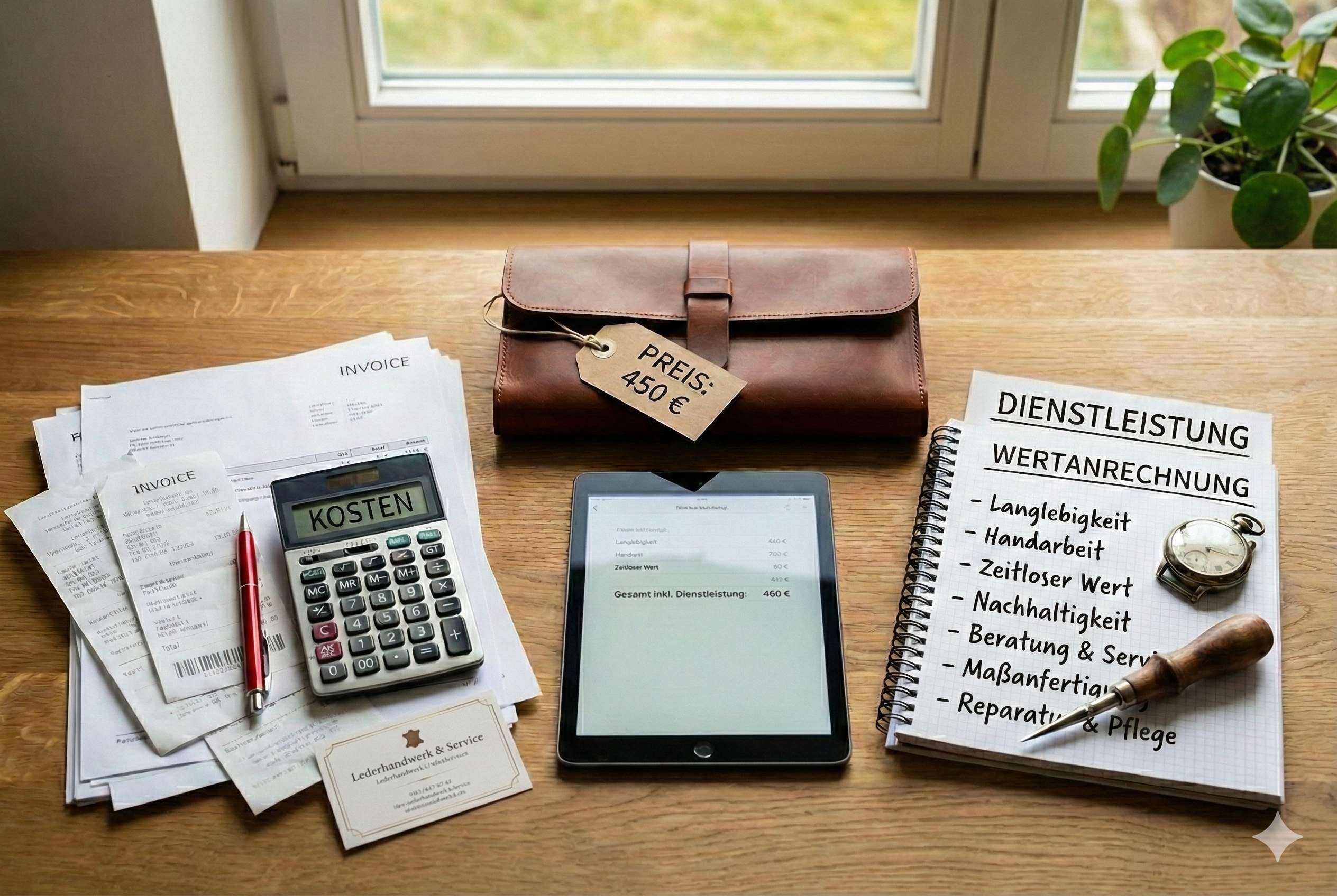 Besprechung der Kostenplanung und Wertanrechnung für die Entrümpelung durch das Team von Besenrein.net.